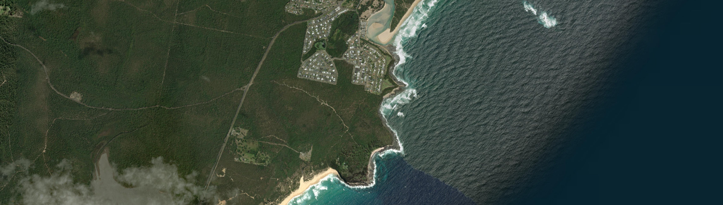 Aerial view of Dolphin Point, NSW