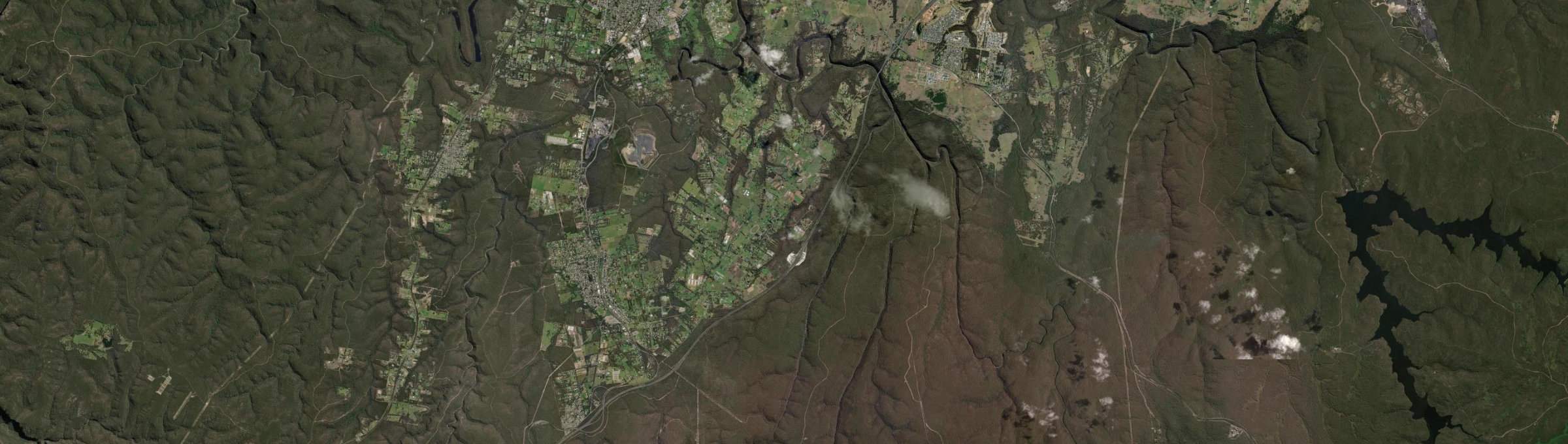 Aerial view of Pheasants Nest, NSW