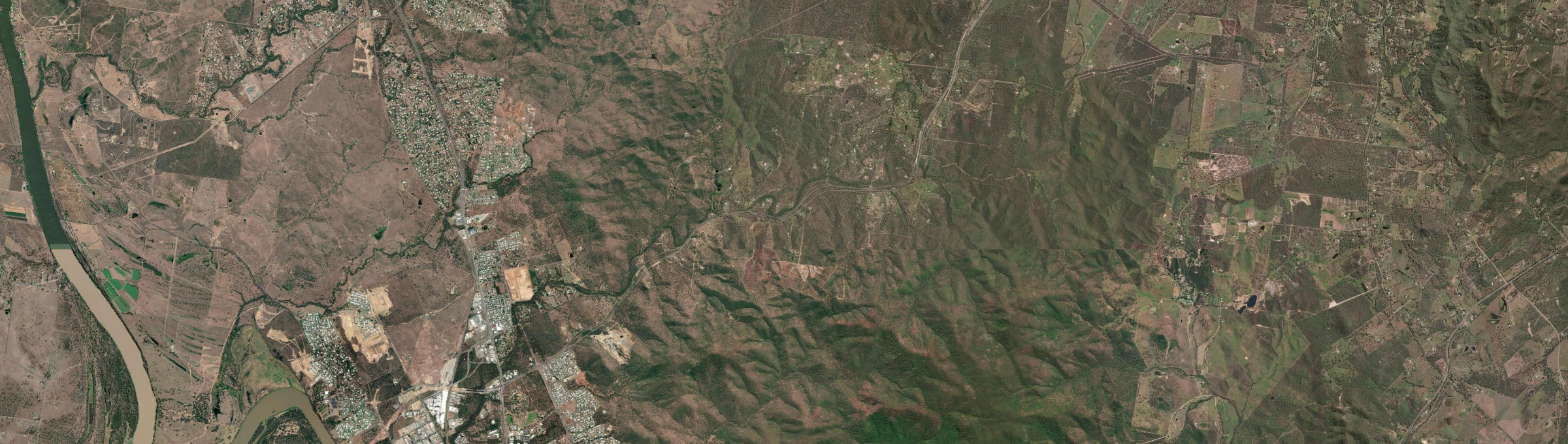 Aerial view of Limestone Creek, QLD