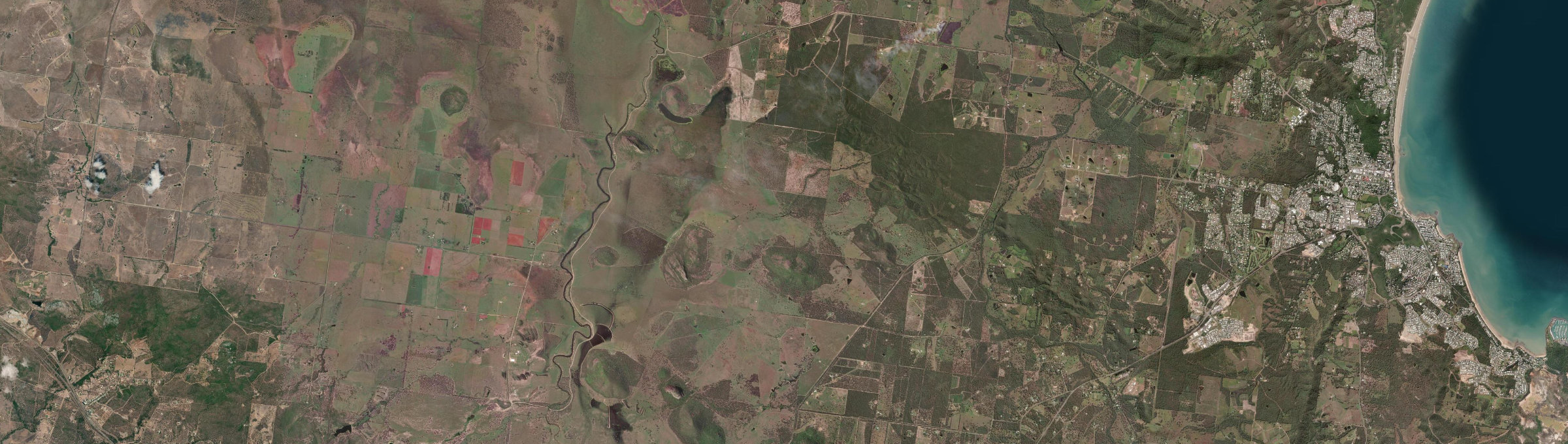 Aerial view of Cobraball, QLD
