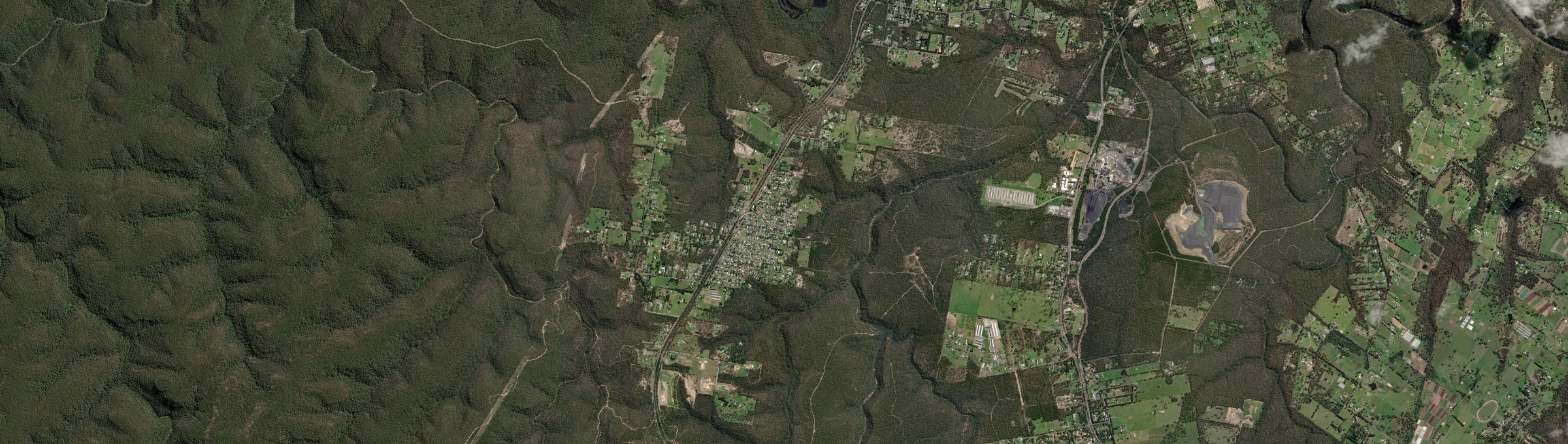 Aerial view of Buxton (NSW), NSW