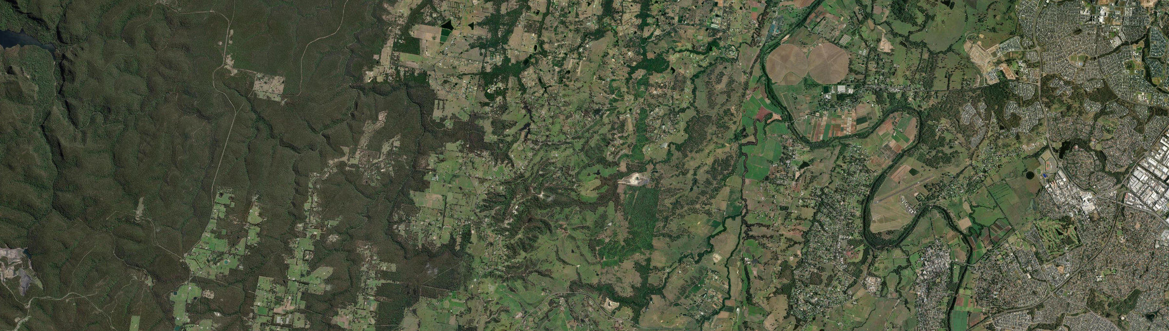 Aerial view of Orangeville, NSW