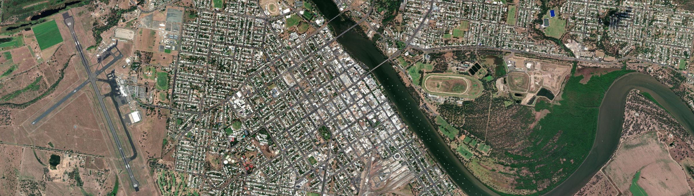 Aerial view of Rockhampton City, QLD