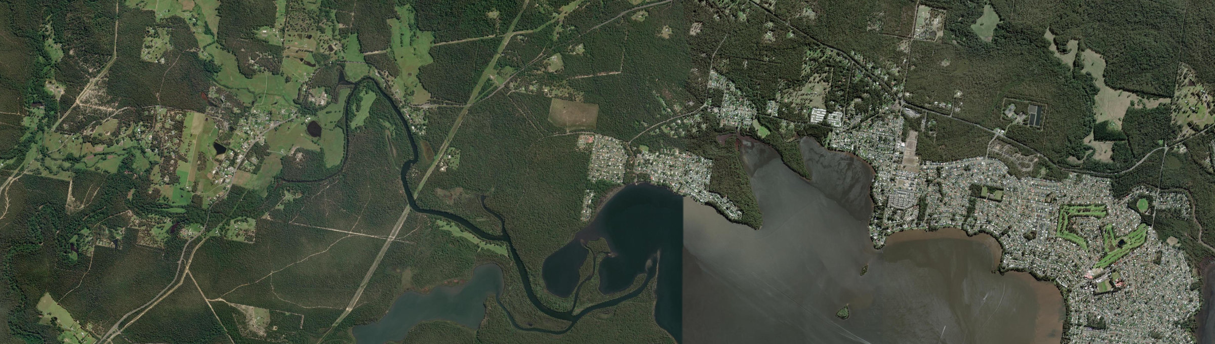 Aerial view of Basin View, NSW