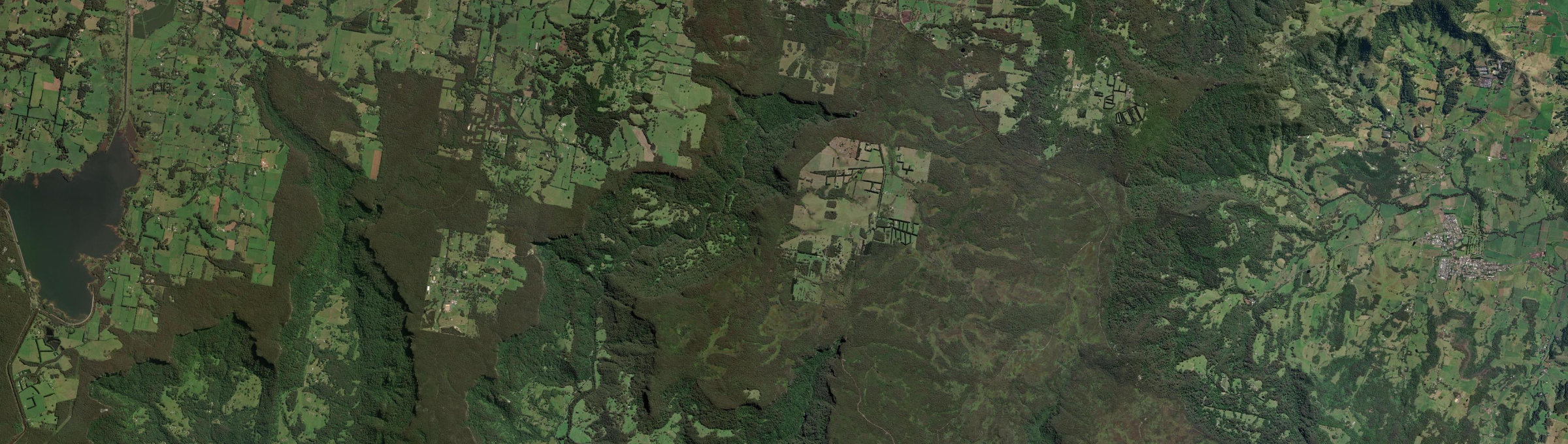 Aerial view of Carrington Falls, NSW