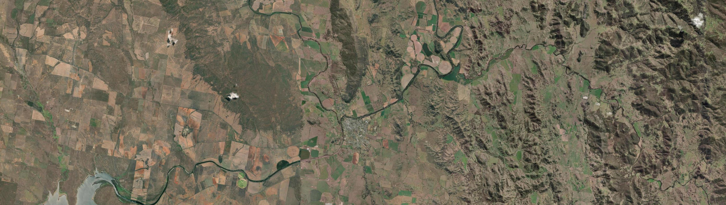 Aerial view of Manilla, NSW