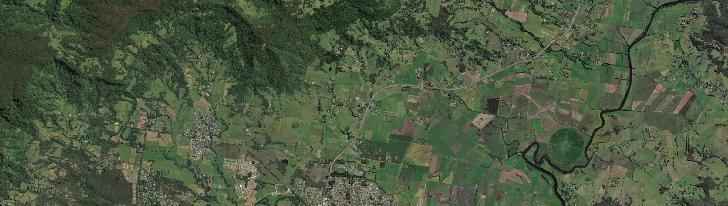 Aerial view of Meroo Meadow, NSW