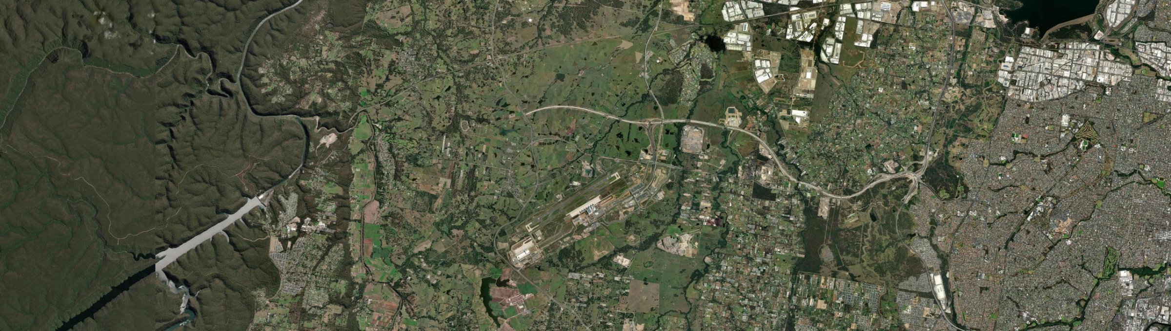 Aerial view of Luddenham, NSW