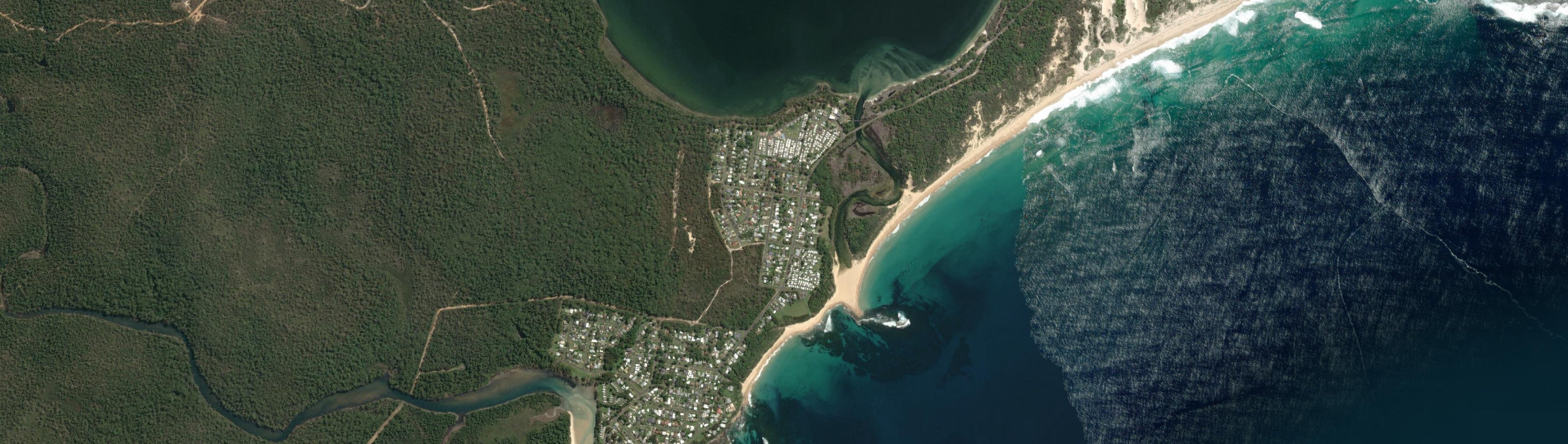 Aerial view of Cudmirrah, NSW
