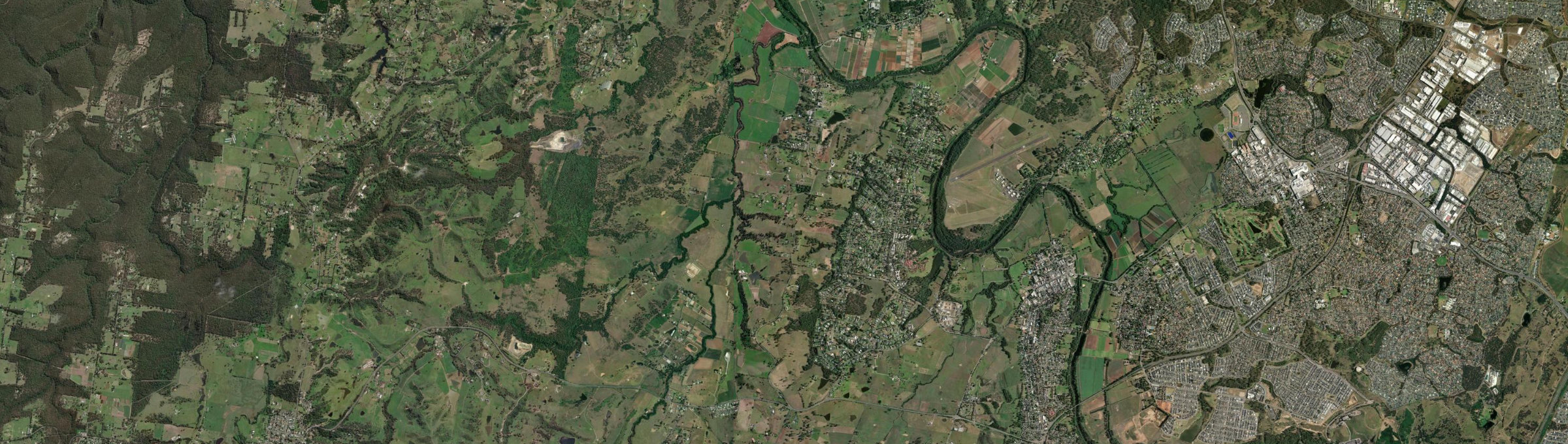 Aerial view of Brownlow Hill, NSW