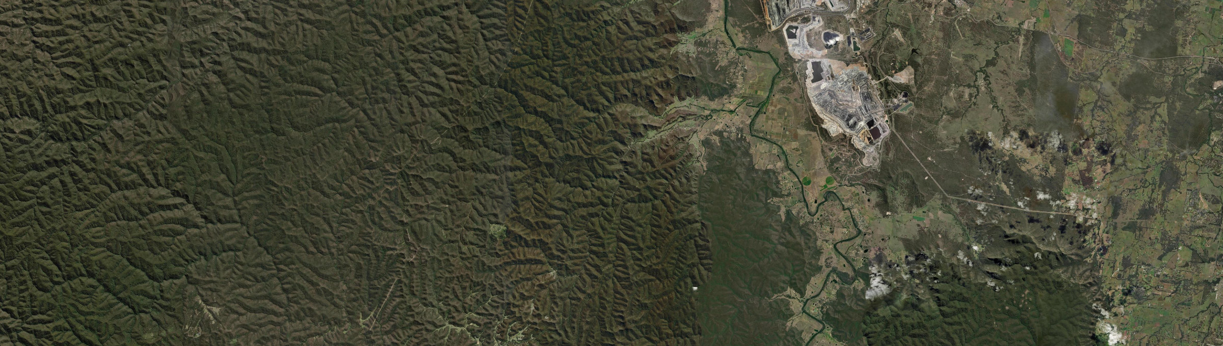 Aerial view of Milbrodale, NSW