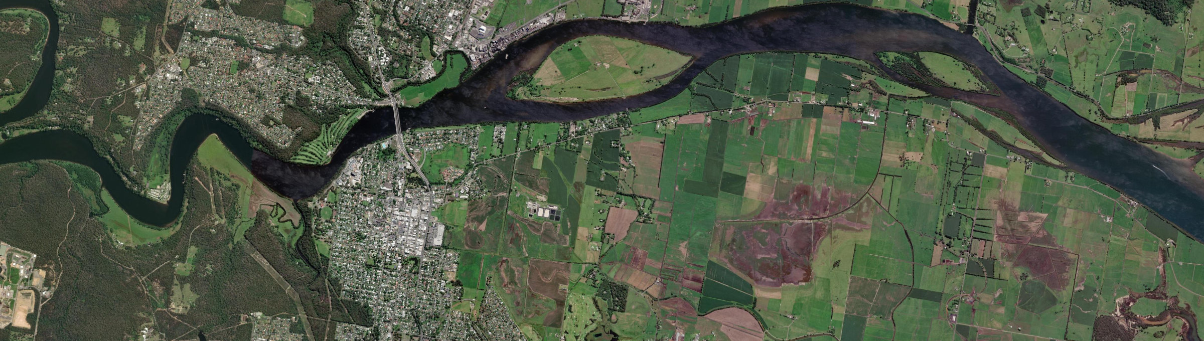 Aerial view of Terara, NSW