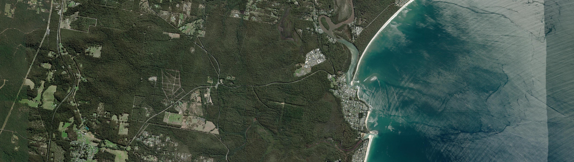 Aerial view of Huskisson, NSW