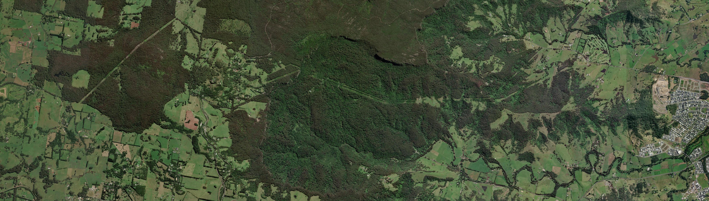 Aerial view of Macquarie Pass, NSW