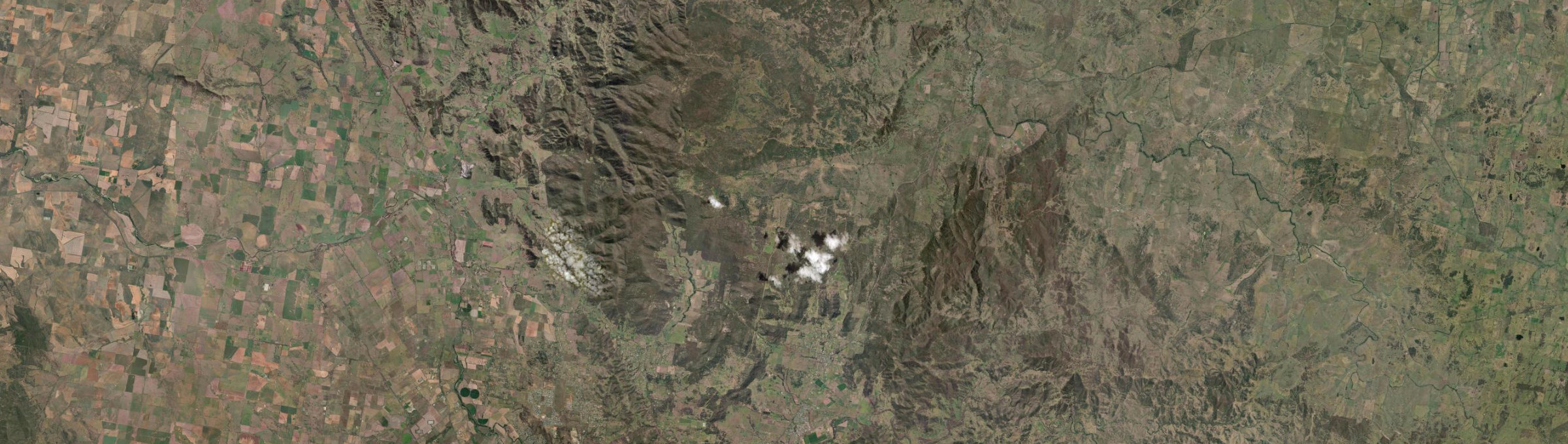 Aerial view of Moonbi, NSW