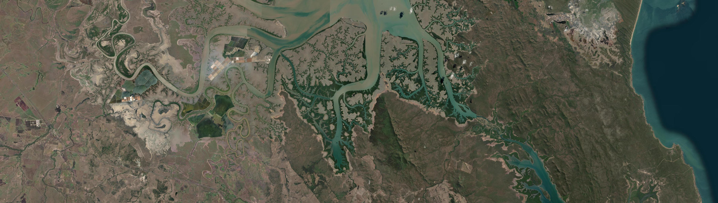 Aerial view of The Narrows (Qld), QLD
