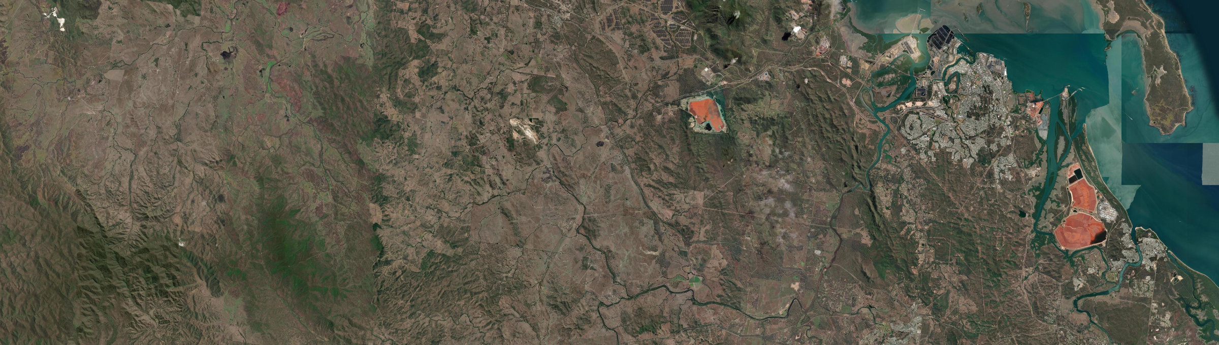 Aerial view of East End, QLD