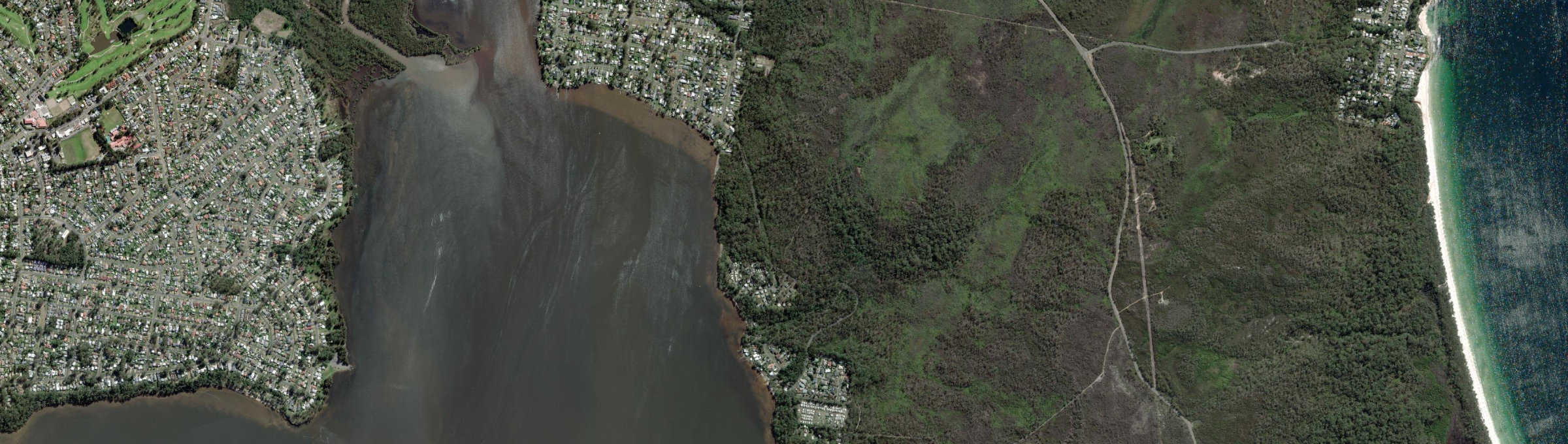 Aerial view of Bream Beach, NSW