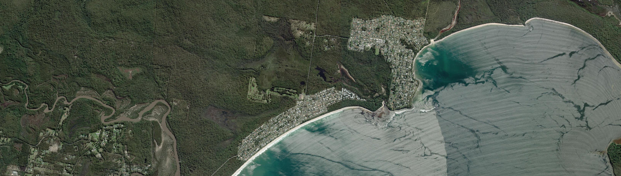 Aerial view of Callala Beach, NSW