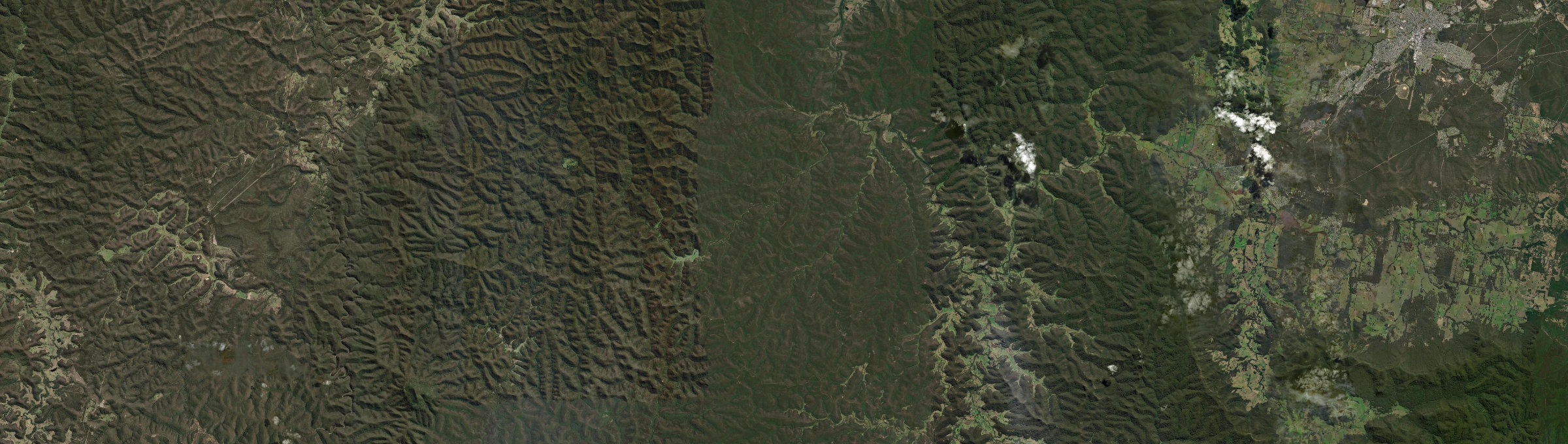 Aerial view of Paynes Crossing, NSW