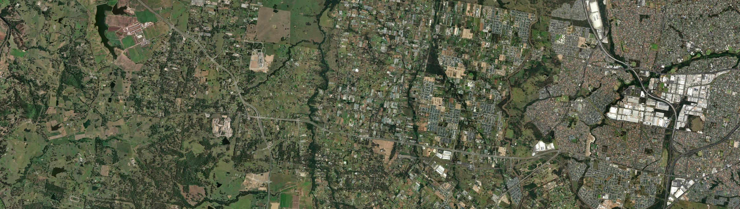Aerial view of Rossmore (NSW), NSW