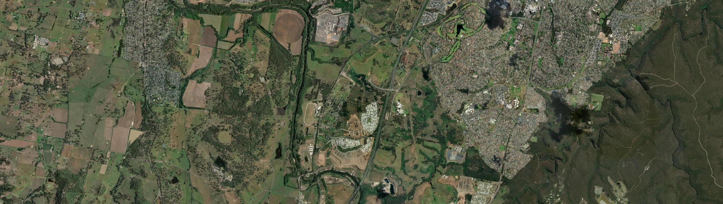 Aerial view of Menangle Park, NSW