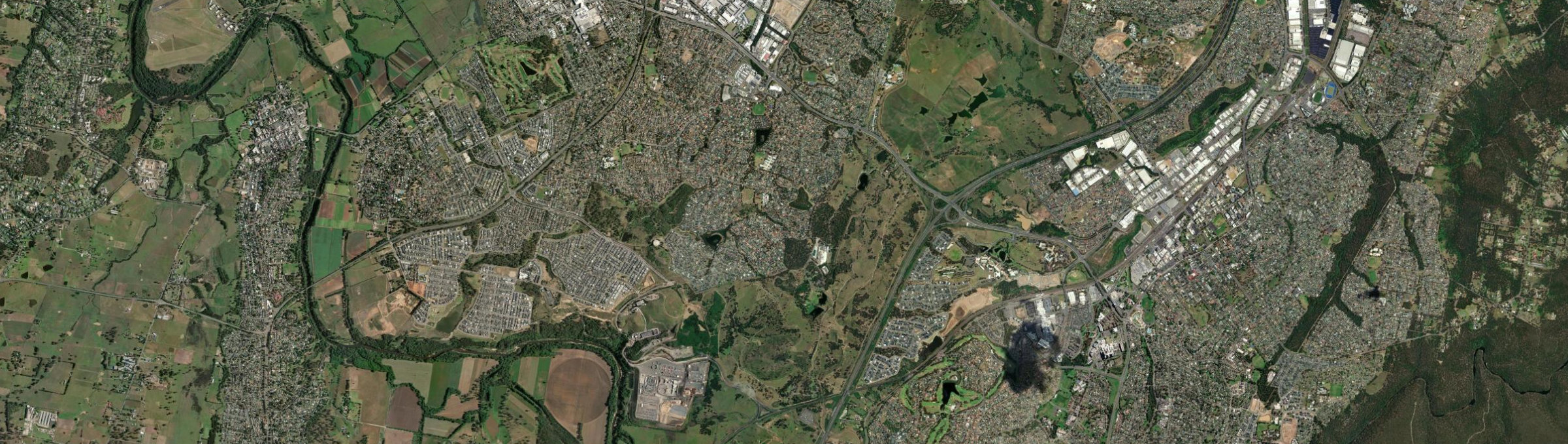 Aerial view of Mount Annan, NSW