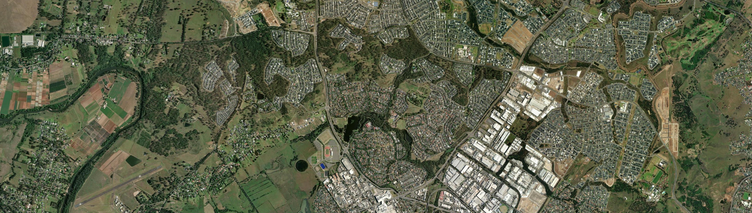 Aerial view of Harrington Park, NSW