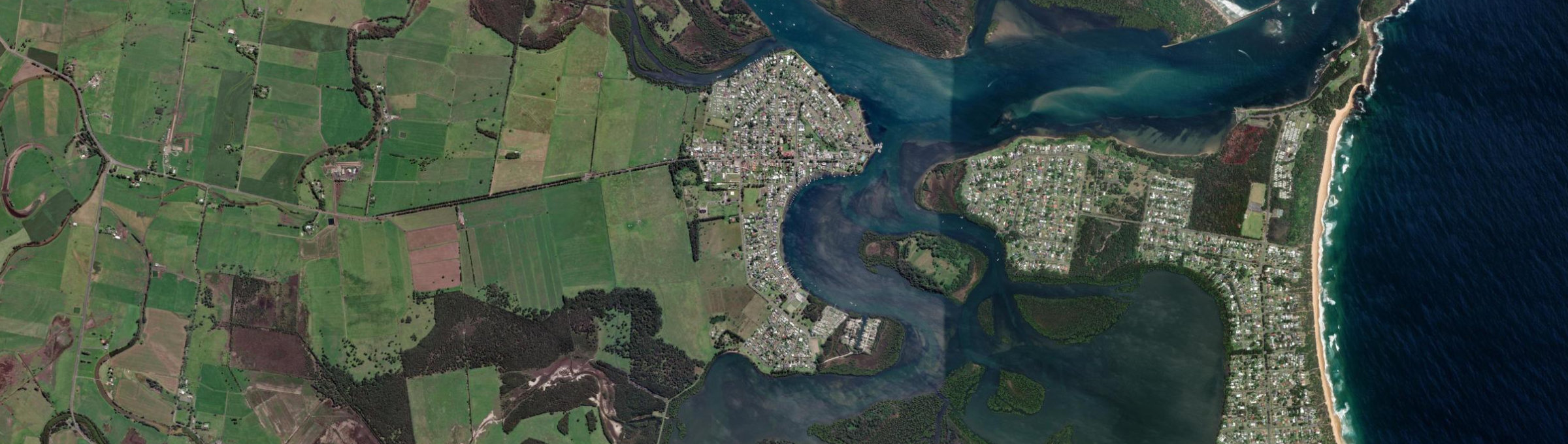 Aerial view of Greenwell Point, NSW