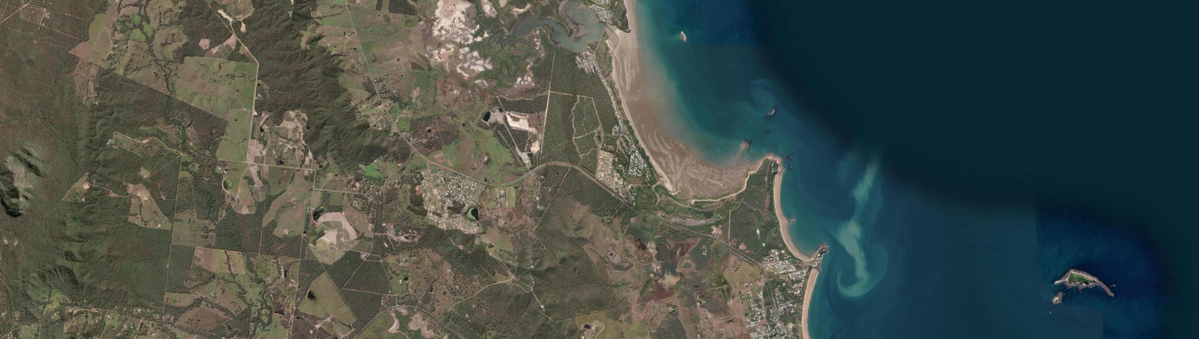 Aerial view of Kinka Beach, QLD