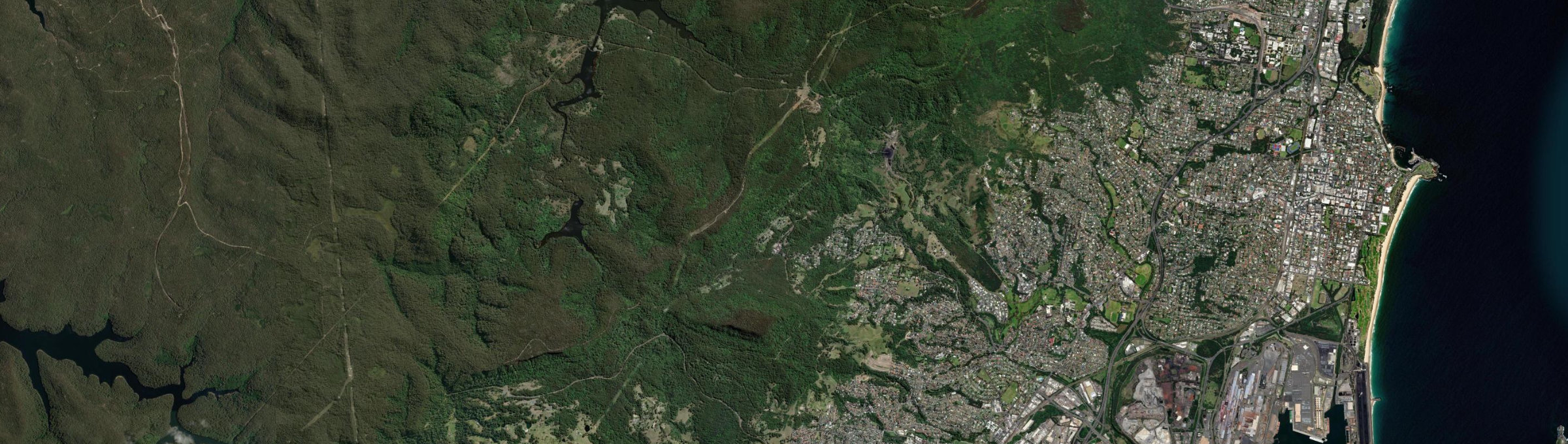 Aerial view of Kembla Heights, NSW
