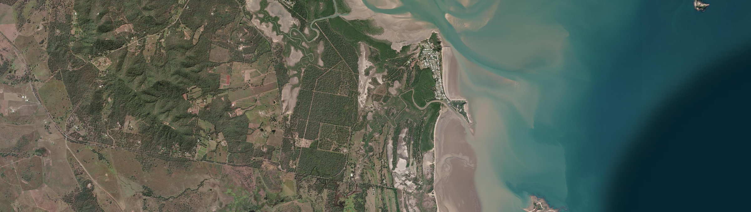 Aerial view of Keppel Sands, QLD
