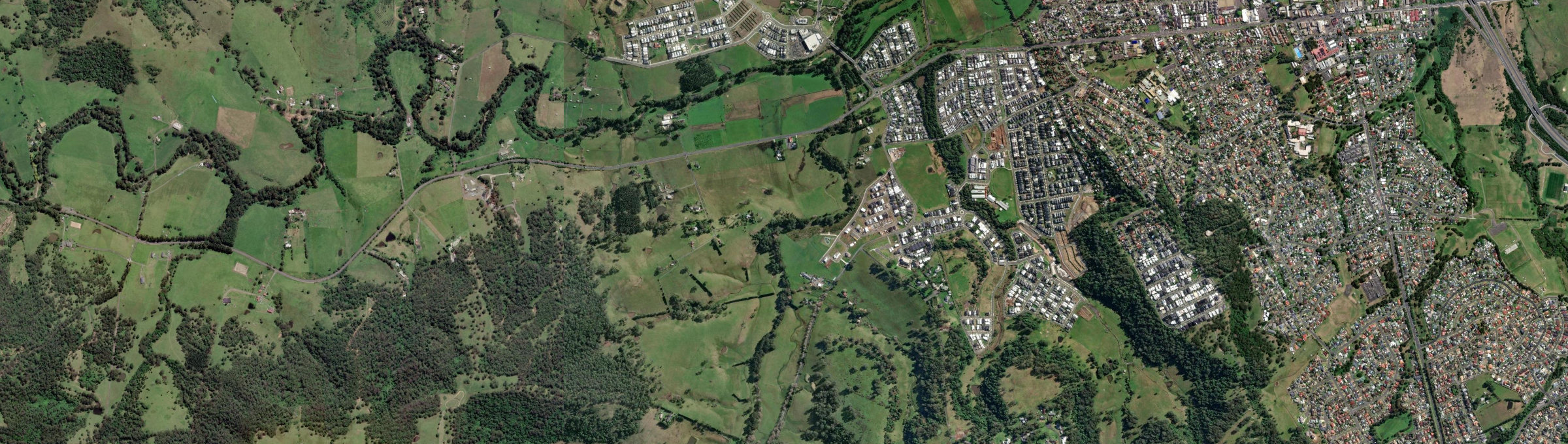 Aerial view of Tullimbar, NSW