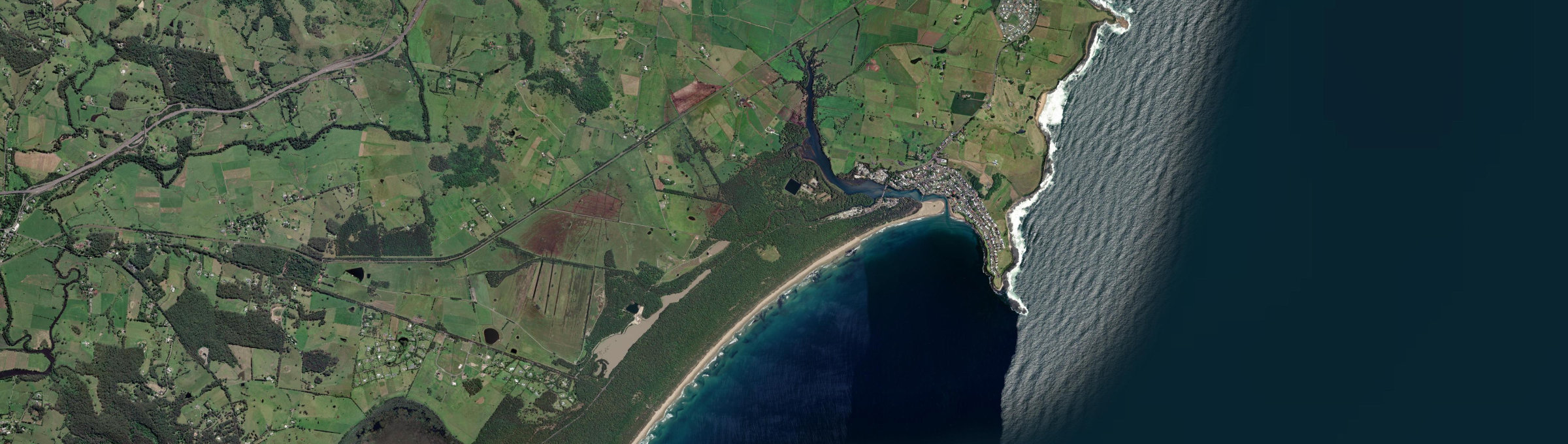 Aerial view of Gerroa, NSW