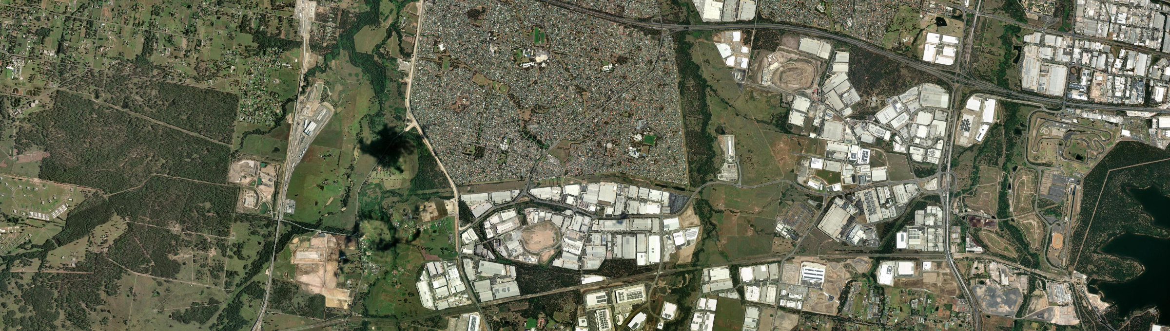 Aerial view of Erskine Park, NSW