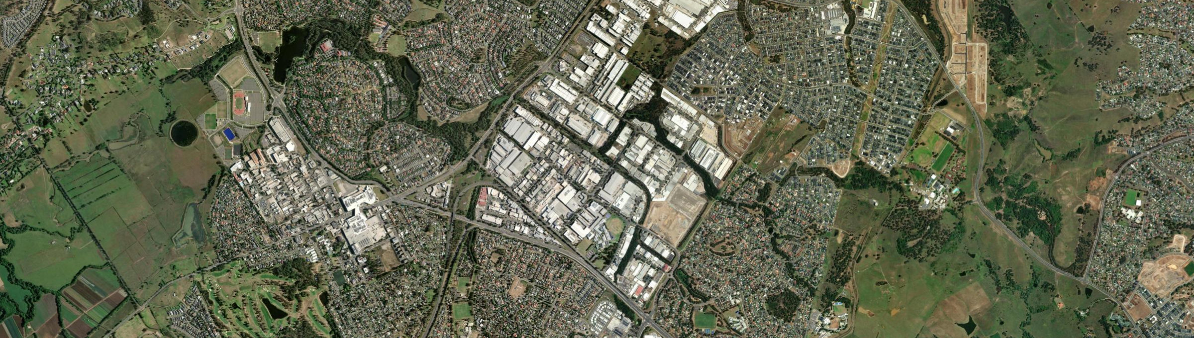 Aerial view of Smeaton Grange, NSW