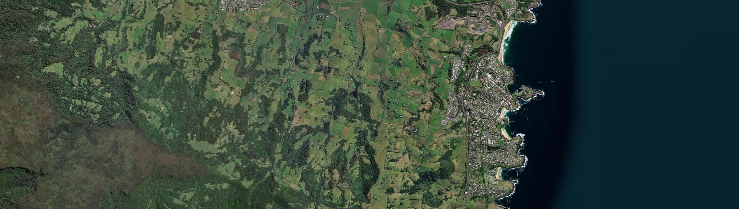 Aerial view of Jerrara, NSW