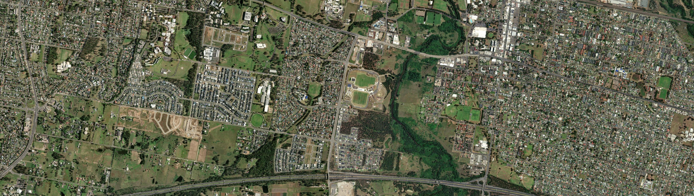 Aerial view of Claremont Meadows, NSW