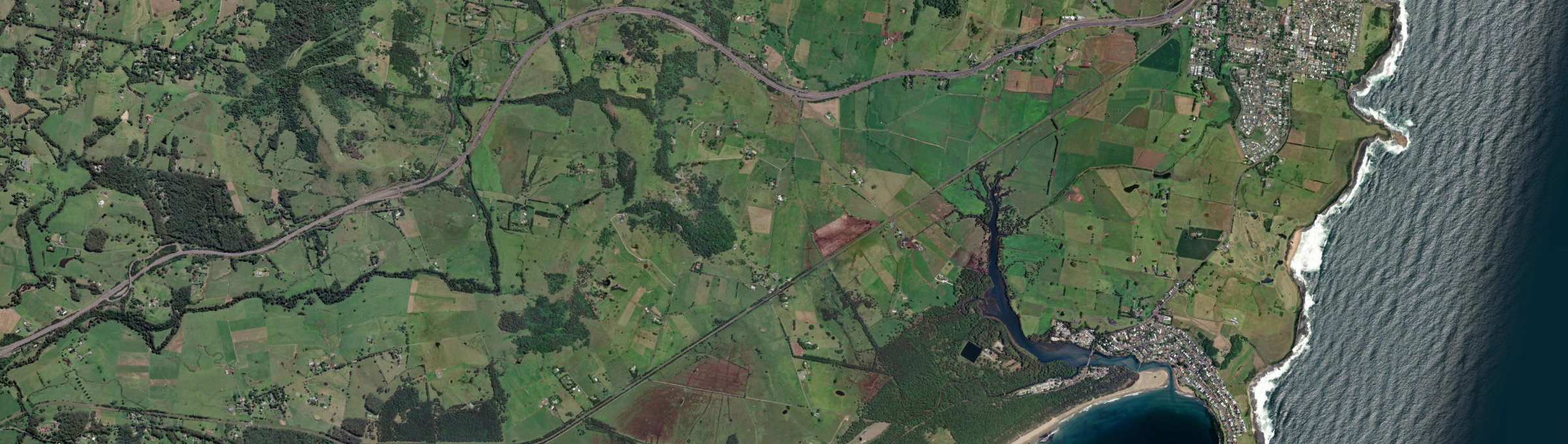 Aerial view of Toolijooa, NSW