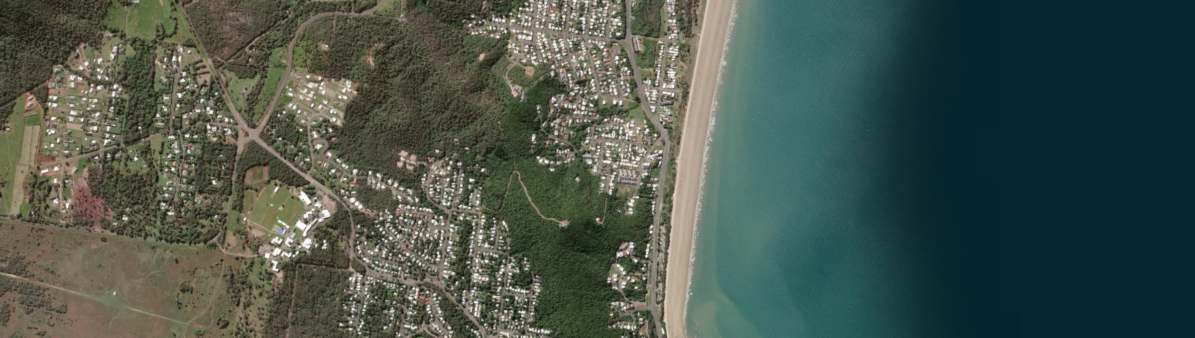 Aerial view of Meikleville Hill, QLD