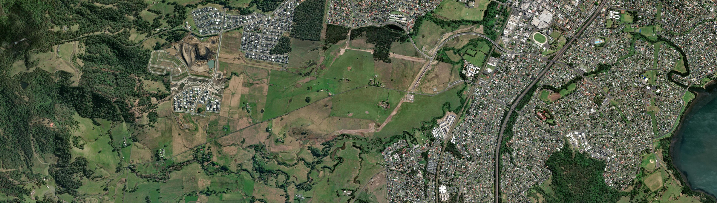 Aerial view of Cleveland (NSW), NSW