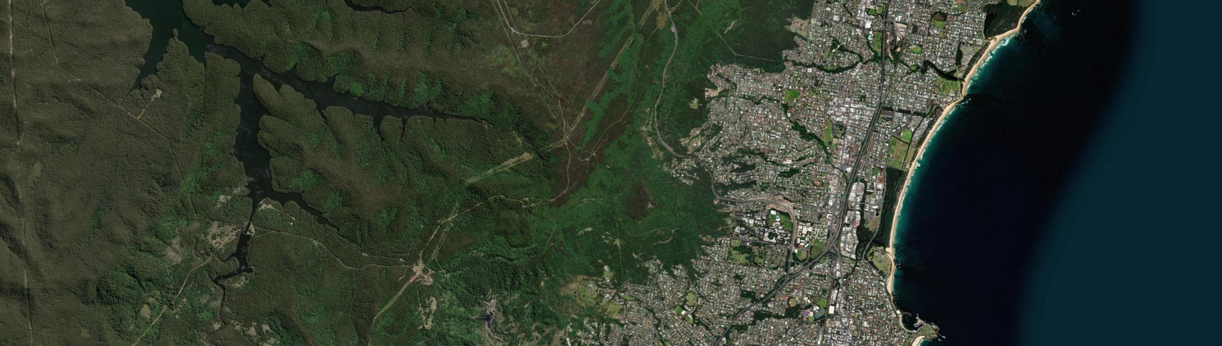 Aerial view of Mount Keira, NSW
