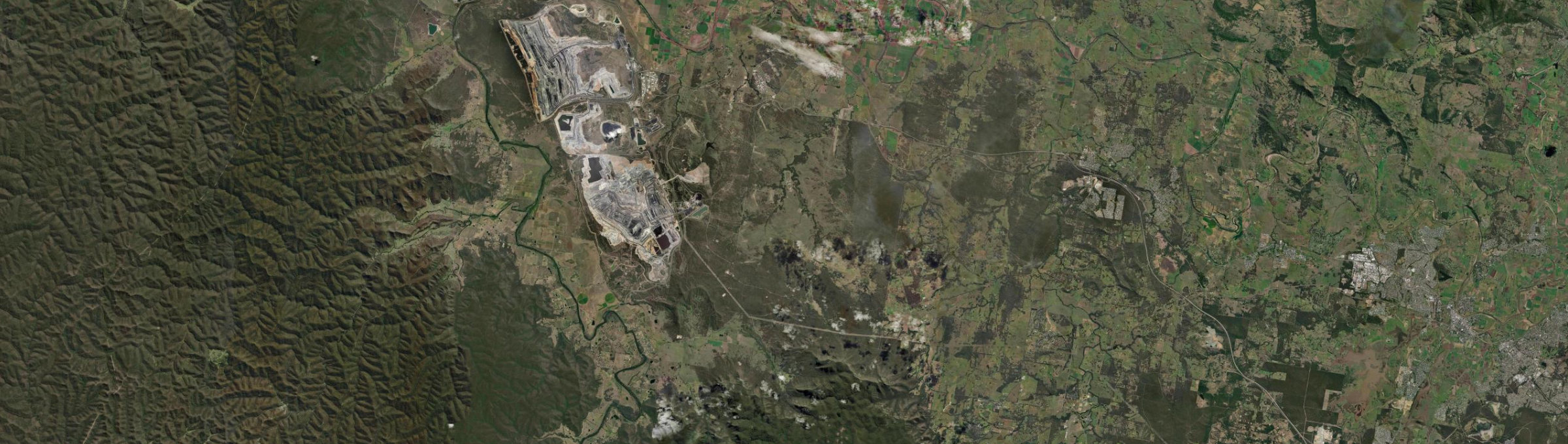 Aerial view of Singleton Military Area, NSW