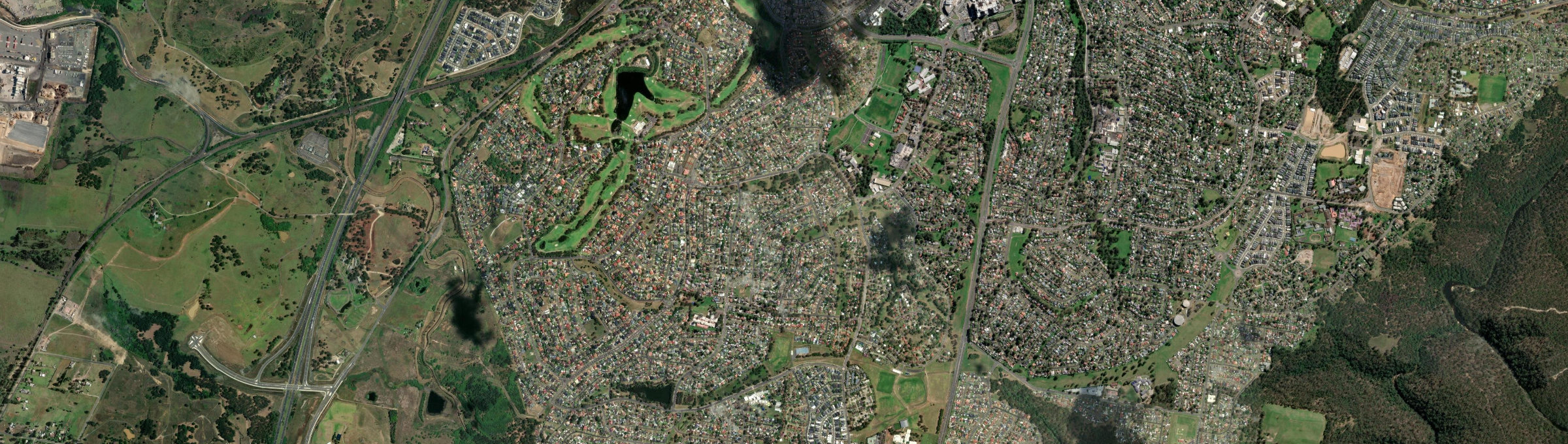 Aerial view of Ambarvale, NSW