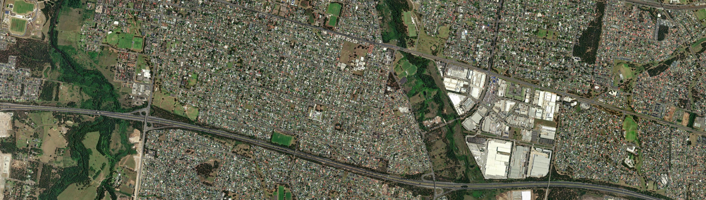 Aerial view of Colyton, NSW