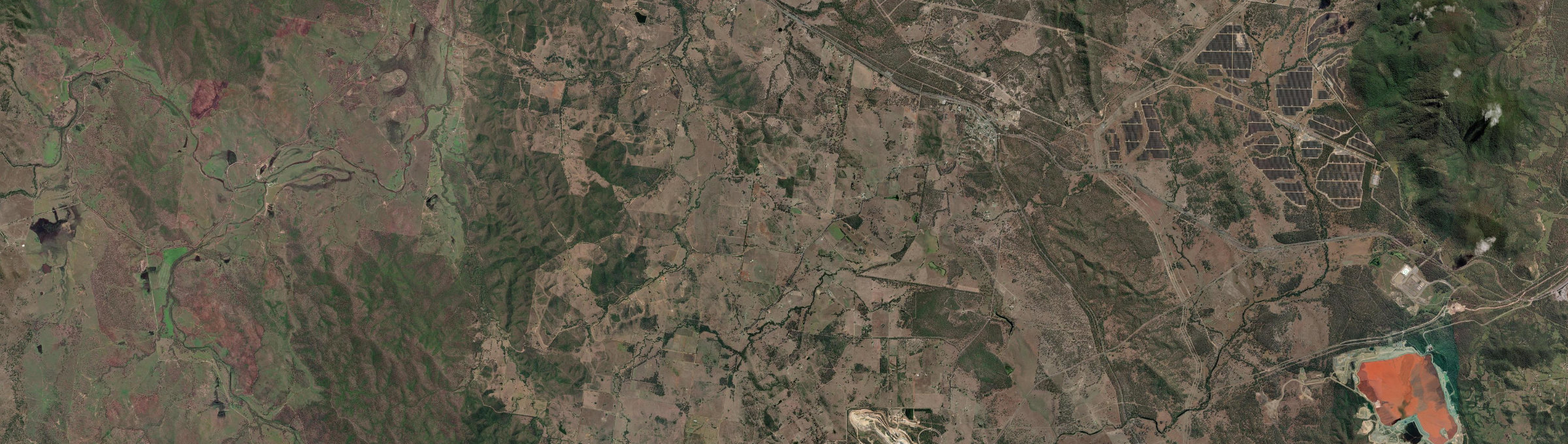 Aerial view of Machine Creek, QLD