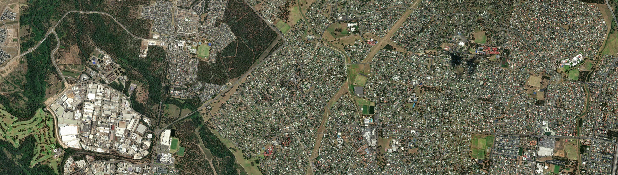 Aerial view of Lethbridge Park, NSW