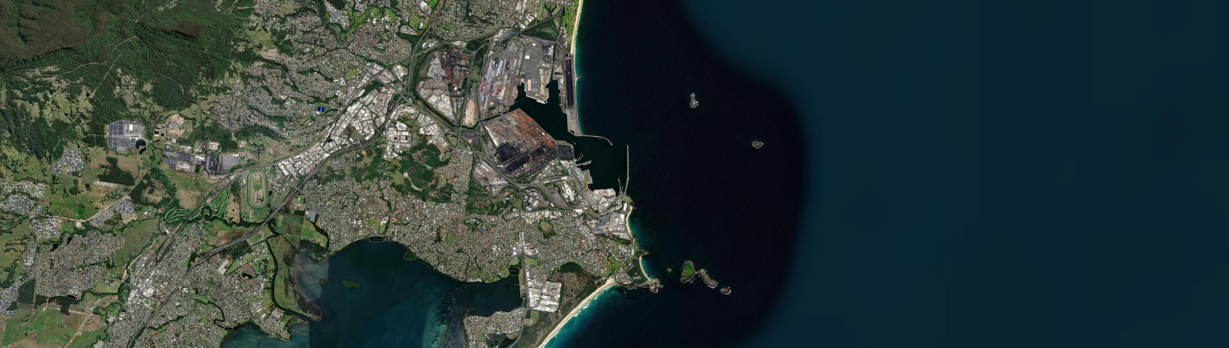 Aerial view of Port Kembla, NSW