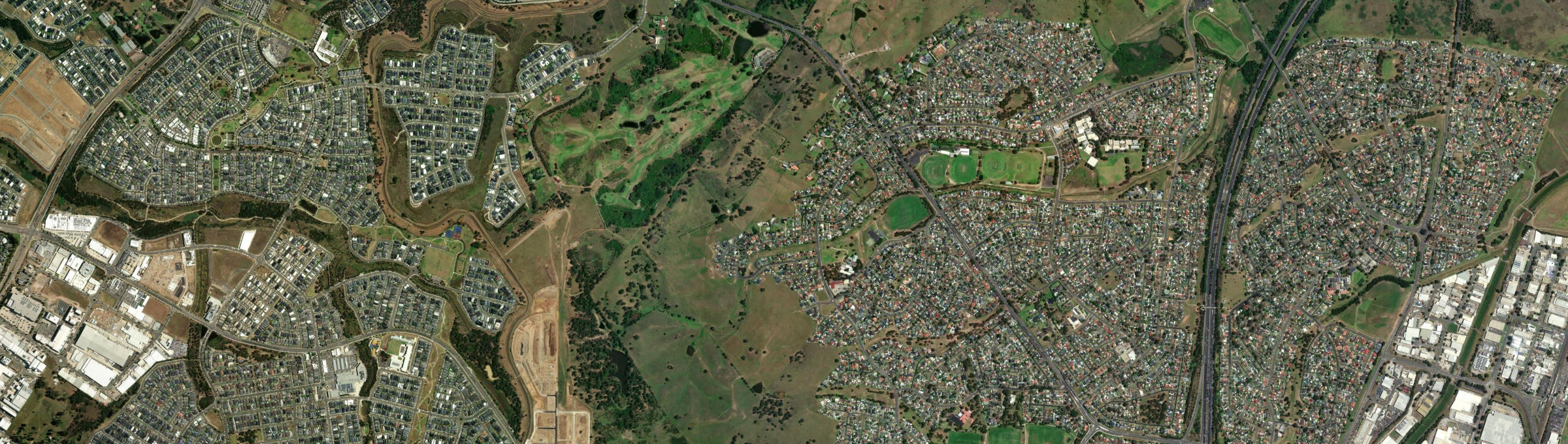 Aerial view of Kearns, NSW
