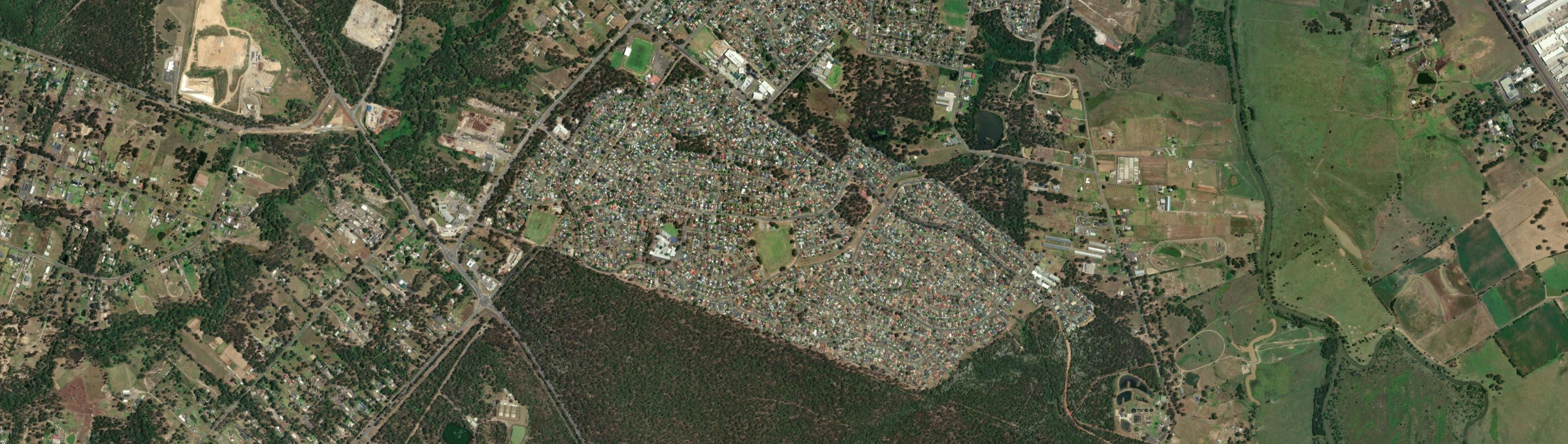 Aerial view of Bligh Park, NSW